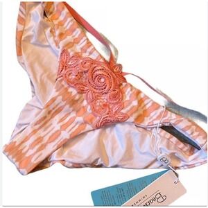 Rare Beach Bunny Girl Crush Tie Dye Rose  String Bikini Bottom‎ XL New w/tags